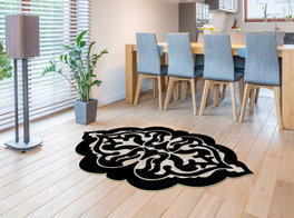 Conceptum Alfombra Eugene V3 - 4652 - 4 Blanco y Negro 120 x 180 cm